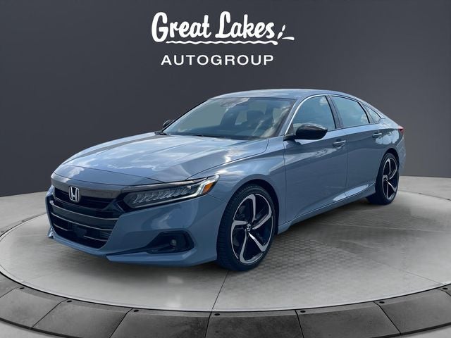2022 Honda Accord Sport in Modern Steel Metallic — front three-quarter view