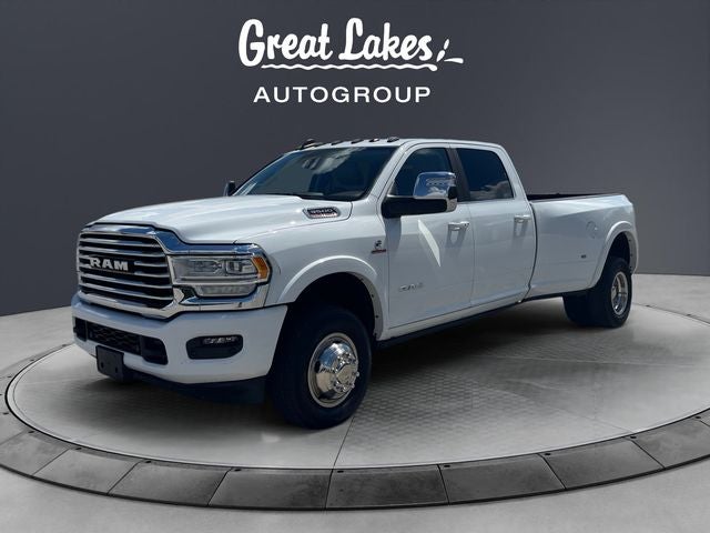 2024 RAM 3500 Limited Longhorn in Bright White Clearcoat — front three-quarter view
