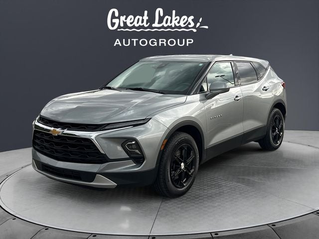 2023 Chevrolet Blazer LT in Sterling Gray Metallic — front three-quarter view
