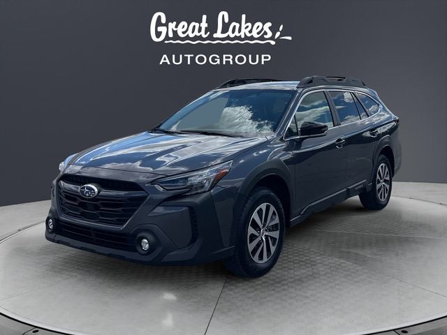 2025 Subaru Outback Premium in Magnetite Gray Metallic — front three-quarter view
