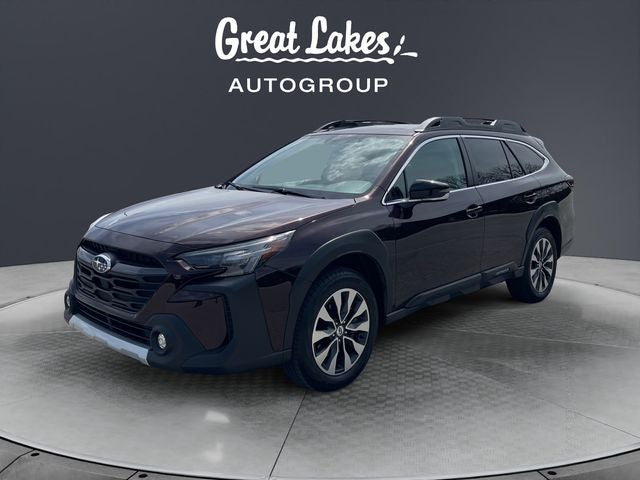 2023 Subaru Outback Limited in Dark Mahogany Pearl — front three-quarter view