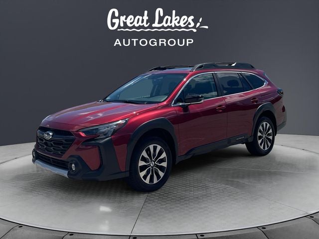 2023 Subaru Outback Limited XT in Crimson Red Pearl — front three-quarter view