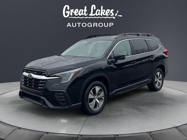 2023 Subaru Ascent Premium in Crystal Black Silica — front three-quarter view