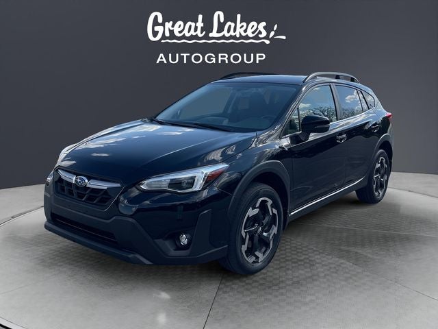 2021 Subaru Crosstrek Limited in Crystal Black Silica — front three-quarter view