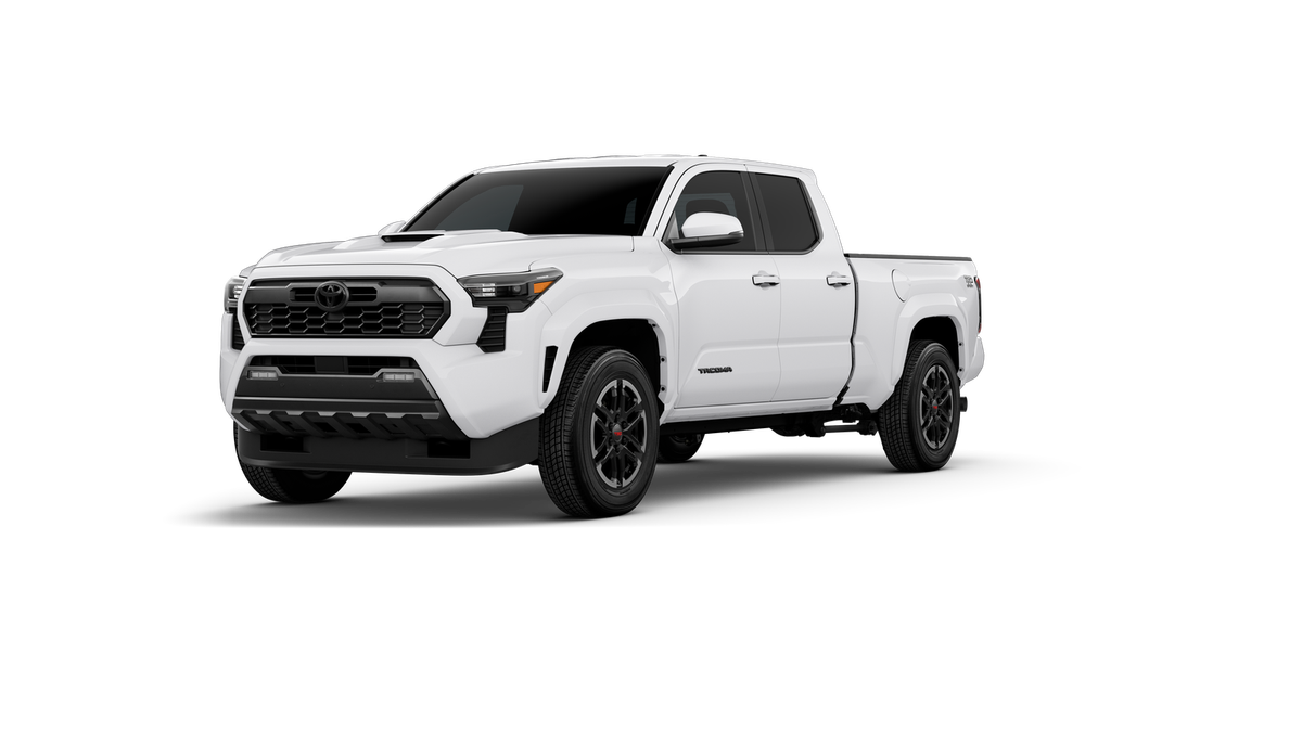 2026 Toyota Tacoma TRD Sport in Ice Cap — front three-quarter view